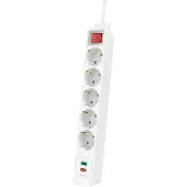 Hama 00133758, Drinnen, Weiß, 5 AC-Ausgänge, 18 W, Kurzschluß, 1 Stück(e)