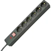Kopp 224205012œberspannungsschutzdose 6fach schwarz Schutzkontakt 1 St.