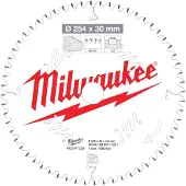 Milwaukee Kreissägeblatt 254/30 mm Z60 Wechselzahn negativ Sägeblatt für Akku-Kapp- und Gehrungssägen