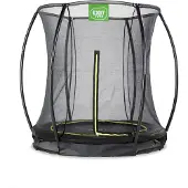 Exit Silhouette Trampolin ø183cm, mit Sicherheitsnetz, Bodentrampolin, Rund, für Kinder, Schwarz