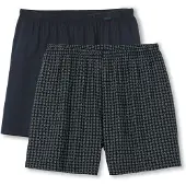 Calida Boxer "Prints Benefit", Herren, Gr. L (52/54), 2 Stk., grau, Obermaterial: 100% Baumwolle, unifarben, weit, Unterhosen Boxer, mit weichem Bund