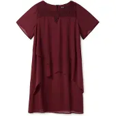 Sheego Cocktailkleid Sheego Weinrot