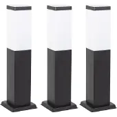 Ks Verlichting Gartenleuchte Stein schwarz 3er Set