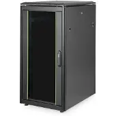Digitus Netzwerkschrank Unique Serie - 600x800 mm (BxT), Freistehendes Gestell, 22U, 1200 kg, Schwarz