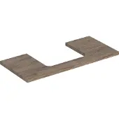 Geberit Waschtisch-Platte One 105x3x47cm, N hick./Mela Holz, AS mit.