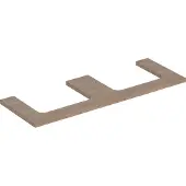 Geberit Waschtisch-Platte One 135x3x47cm, Eiche/Mela Holz, AS 2-fach