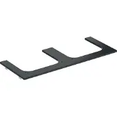 Geberit Waschtisch-Platte One 120x2x47cm, AS 2-f., SZ, Marmor sw/matt