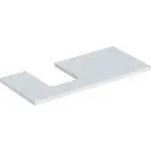 Geberit Waschtisch-Platte One 105x3x47cm, w/lack. ma, Ausschnitt links