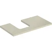 Geberit Waschtisch-Platte One 90x3x47cm, sand-grau/l hg, Ausschn li