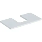 Geberit Waschtisch-Platte One 75x3x47cm, w/lack. ma, Ausschnitt mittig