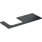 Geberit Waschtisch-Platte One 120x2x47cm, AS L, SZ, Marmor sw/matt