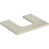 Geberit Waschtisch-Platte One 60x3x47cm, sand-grau/l hg, Ausschn mit.