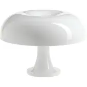 Artemide Tischleuchte Nessino weiß, Designer Giancarlo Mattioli, Gruppo Architetti Urbanisti Città Nuova, 23 cm. Schirm 9 cm