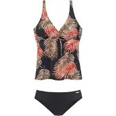LASCANA Bügel-Tankini mit plakativem Blätter-Print