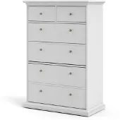 Ebuy24 Venedig Kommode 6 Schubladen weiss.