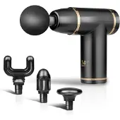 Lafe GUN001, Kombi-Massage, Rücken, Hand, Beine, Hals/Nacken, Schultern, Schwarz, ABS, 4 Kopf/Köpfe, 3200 RPM