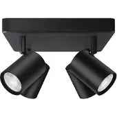 WiZ Connected IMAGEO 4 x einstellbarer Spot Quadratische Platte, Bluetooth, Schwarz, LED, Metall, GU10, 2200 K