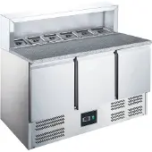 Saro Pizzatisch EPS 903, Umluftventilator, Robuster Zubereitungstisch mit digitaler Temperaturkontrolle, 1 Pizzatisch