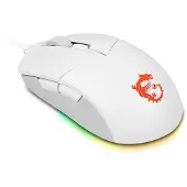 MSI CLUTCH GM11 WHITE, Beidhändig, Optisch, USB Typ-A, 5000 DPI, Weiß