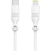 Just Green , USB-C / Lightning Kabel 2 Meter 2.4A für Laden und Synchronisation 12W, Weiß