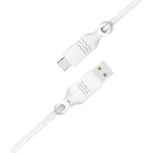 Just Green , USB-A auf Micro-USB Ladekabel 2 m Fast Charge 10,5 W, Weiß