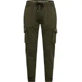 Alpha industries Cargohose "Cotton Twill Jogger", Herren, Gr. 3XL, N-Gr, grau (grauschwarz), Web, Obermaterial: 98% Baumwolle, 2% Elasthan, unifarben, slim fit normal, Hosen Cargohose