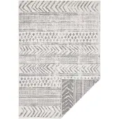 Hanse Home Wendeteppich Biri, Grau Creme, Boho, Wendbar, Robust, Pflegeleicht - 160x230 cm