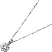 Giorgio Martello Milano Kette mit Anhänger "Kette mit Blütenanhänger, Silber 925", silber, , Halsketten, Damen, Silber 925 (Sterlingsilber), Kette mit Anhänger