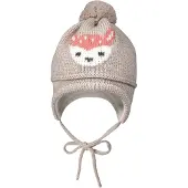 Maximo - Mini Girl-Mütze Intarsia Reh - Mütze Gr 47-49 cm grau