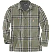 Carhartt Sweatjacke Flannel Sherpa Lined Shirt Herren Basil-XXL