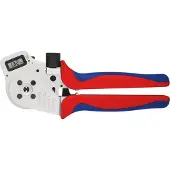 Knipex 97 52 65 DG Vierdornpresszange für gedrehte Kontakte mit Mehrkomponenten-Hüllen verchromt 250 mm