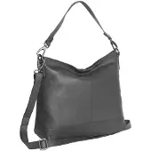 Chesterfield echt Leder Damen Handtasche Schultertasche Umhängetasche Amelia schwarz