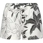 LASCANA Pyjamashorts , Damen, Gr. 36/38, N-Gr, beige (ecru, allover, geblümt), Single Jersey, Obermaterial: 50% Baumwolle, 50% Viskose, geblümt, bequem kurz, Hosen Pyjamashorts, mit floralem Druck