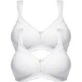 Susa Bügelloser BH "2er Pack BH ohne Bügel Topsy", Damen, Gr. 85, Cup C, weiß, Stoff, Obermaterial: 83% Polyester PES. 17% Elasthan EL., BHs Bügelloser BH