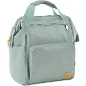 Lassig Wickelrucksack LÄSSIG "Glam, Goldie, Backpack mint", Damen, Gr. B/H/T: 30cm x 36cm x 17cm, grün (mint), Polyester, Rucksäcke Wickelrucksack, PETA-approved vegan