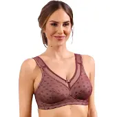 Susa Bügelloser BH "BH ohne Bügel Prints", Damen, Gr. 95, Cup D, rot (ruby rot), Stoff, Obermaterial: 57% Baumwolle CO. 38% Polyamid PA. 5% Elasthan EL., BHs Bügelloser BH