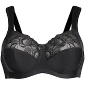 Anita Entlastungs-BH "Komfort BH Lucia", Damen, Gr. 85, Cup F, schwarz, Interlock, Obermaterial: 46% Polyester PES. 43% Polyamid PA. 11% Elasthan EL., BHs Entlastungs-BH