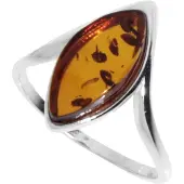 Ostsee-Schmuck Fingerring "- Tordis - Silber 925/000 - Bernstein" Gr. 56, silber (silber 925, silberfarben, weiß), Fingerringe, Damen, 56, Fingerring