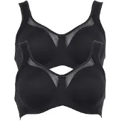 Anita Entlastungs-BH "Entlastungs BH Clara", Damen, Gr. 80, Cup G, schwarz (schwarz schwarz), Stoff, Obermaterial: 80% Polyamid PA. 20% Elasthan EL., BHs Entlastungs-BH