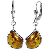 Ostsee-Schmuck Paar Ohrhänger "Ohrhänger Jula Ohrhänger Jula", weiß (weiß, neutral), Ohrringe, Damen, 32 x 11mm, Silber 925 (Sterlingsilber), Paar Ohrhänger
