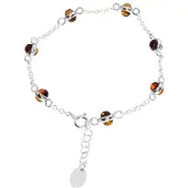 Ostsee-Schmuck Armband "Armband Adelina klein Armband Adelina klein", silber (weiß, neutral), Armbänder, Damen, 17,5 bis 19,5cm, Silber 925 (Sterlingsilber), Armband
