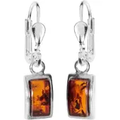 Ostsee-Schmuck Paar Ohrhänger "Ohrhänger Astrid 8x4 Ohrhänger Astrid 8x4", weiß (weiß, neutral), Ohrringe, Damen, 27 x 6mm, Silber 925 (Sterlingsilber), Paar Ohrhänger