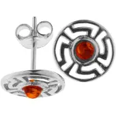 Ostsee-Schmuck Paar Ohrstecker "- Sunna - Silber 925/000 - Bernstein" Gr. 11, silber (silber 925, silberfarben, weiß), Ohrringe, Damen, 11, Silber 925 (Sterlingsilber), Paar Ohrstecker