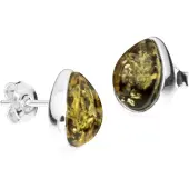 Ostsee-Schmuck Ohrstecker - Enela - Silber 925/000 - Bernstein Silber