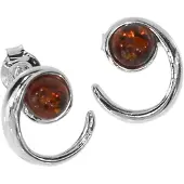 Ostsee-Schmuck Paar Ohrstecker "- Caro - Silber 925/000 - Bernstein" Gr. 12, silber (silber 925, silberfarben, weiß), Ohrringe, Damen, 12, Silber 925 (Sterlingsilber), Paar Ohrstecker