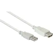 Varia USB 2.0 Verlängerungskabel A Stecker auf A Buchse, grau, 0,6m
