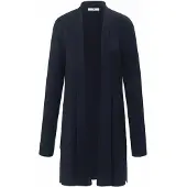 Peter Hahn Long-Strickjacke blau
