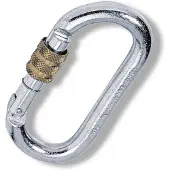 Kong - Oval Stahlschrauber - Stahlkarabiner grau