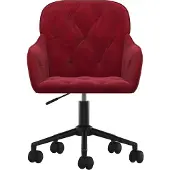 vidaXL Bürostuhl Drehbar Weinrot Samt