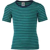 Engel - Kinder Unterhemd S/S - Merinounterwäsche Gr 140 türkis/blau